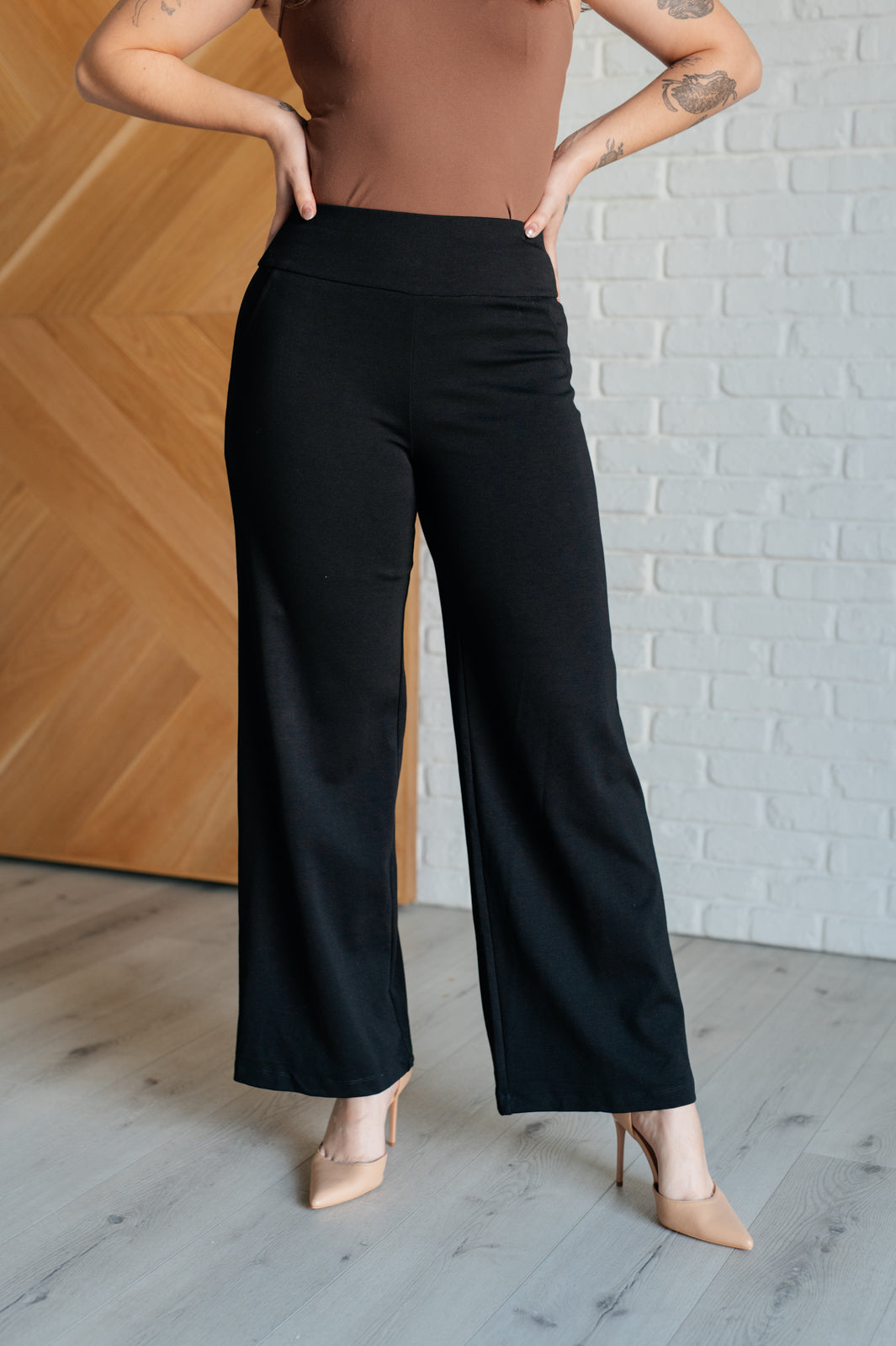 Vegas Wide Leg Pants in Black