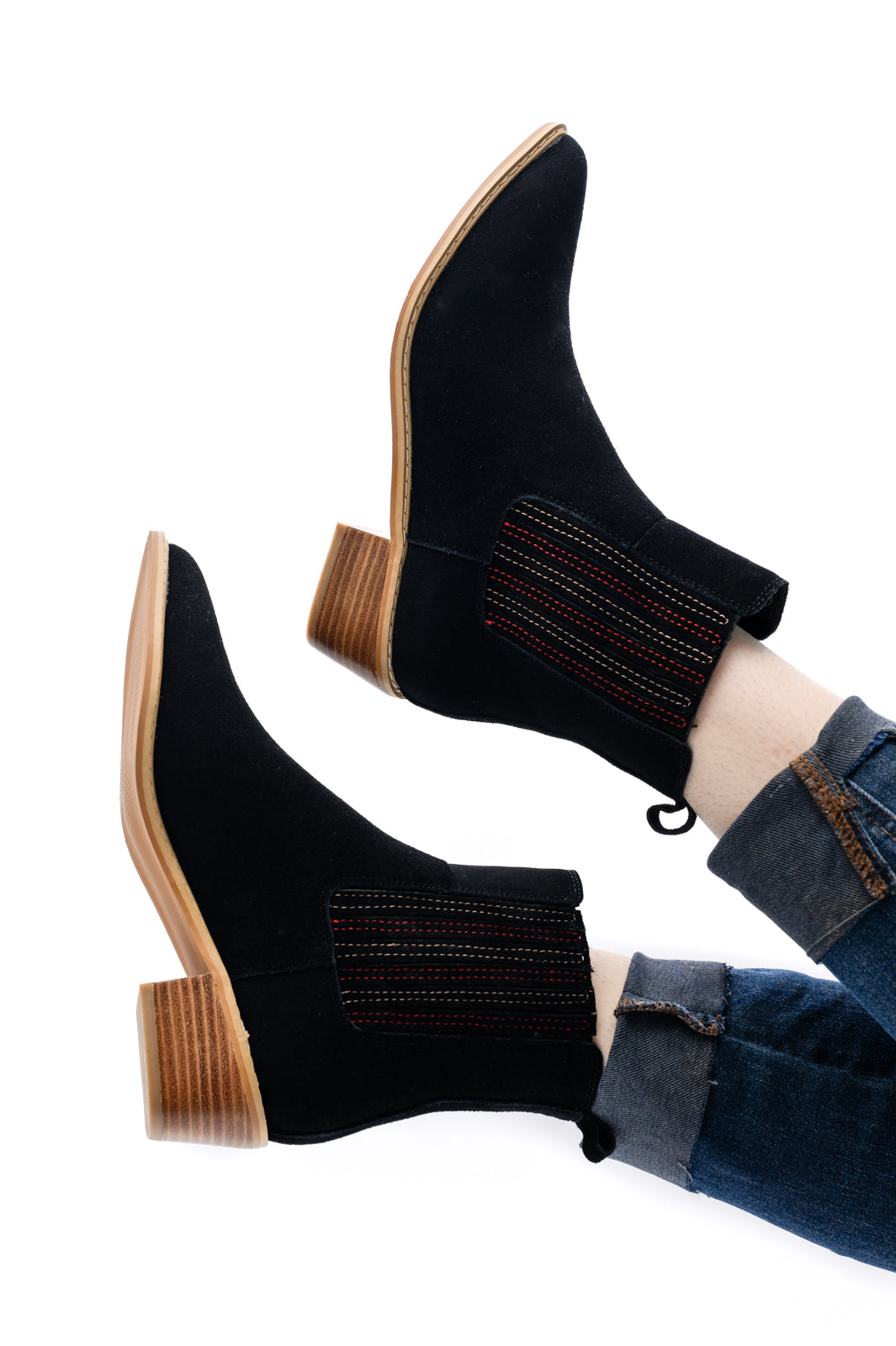 Sloane Suede Ankle Boots in Black