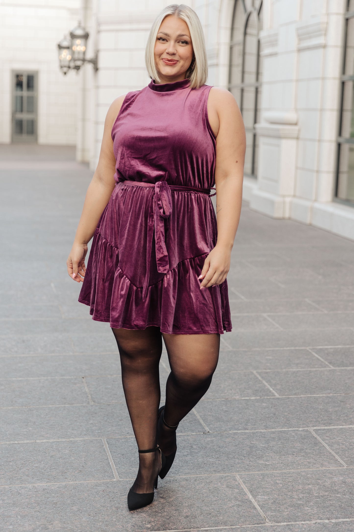 Bow & Bliss Velvet Dress