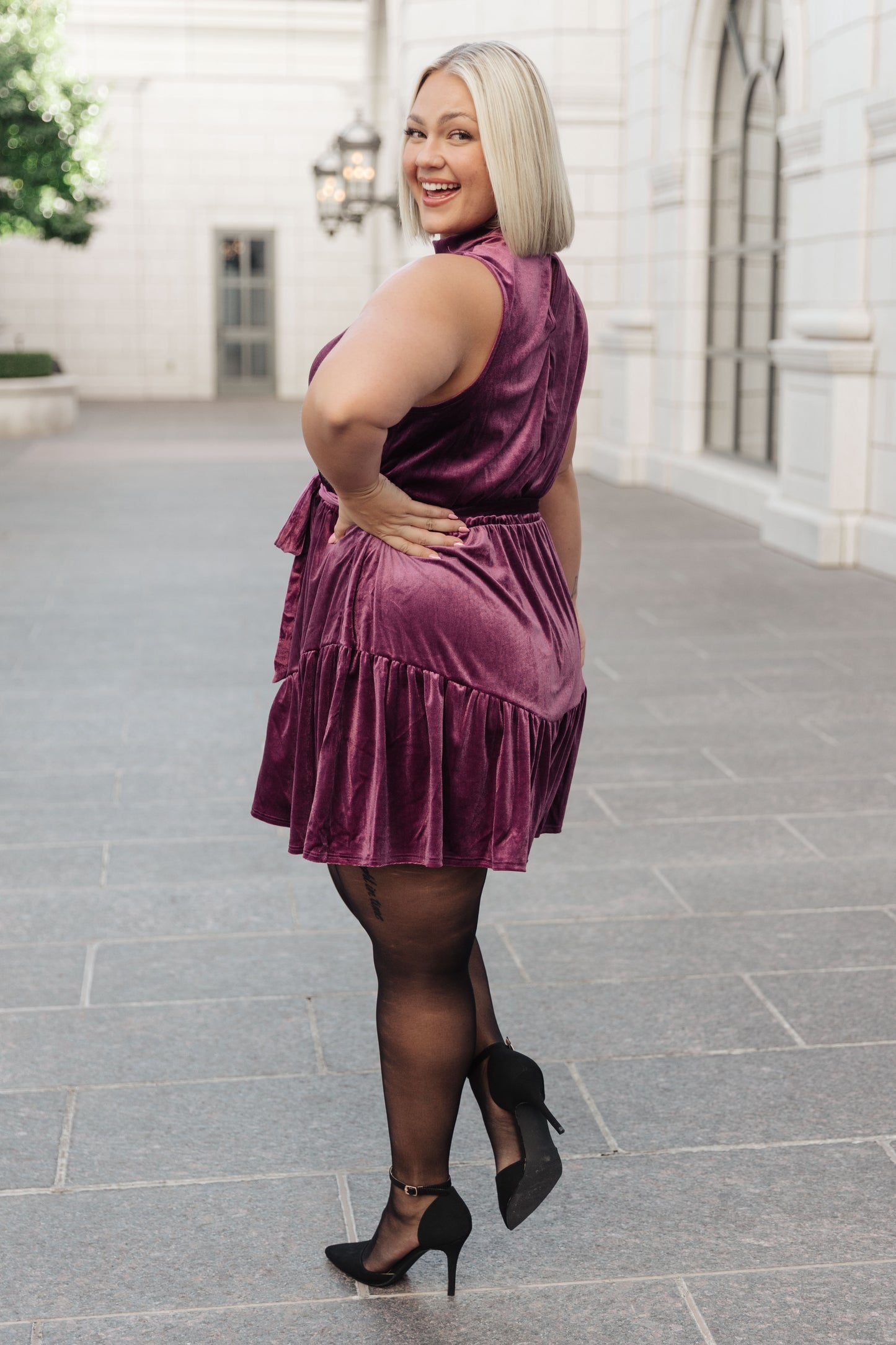 Bow & Bliss Velvet Dress