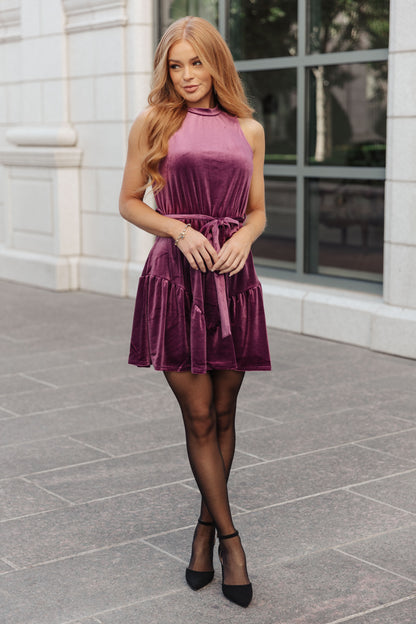 Bow & Bliss Velvet Dress