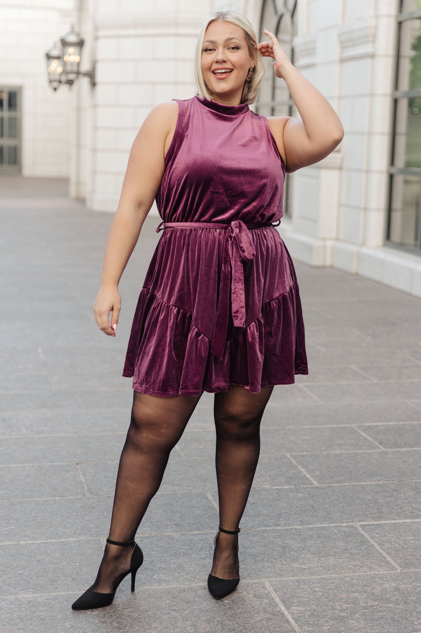 Bow & Bliss Velvet Dress