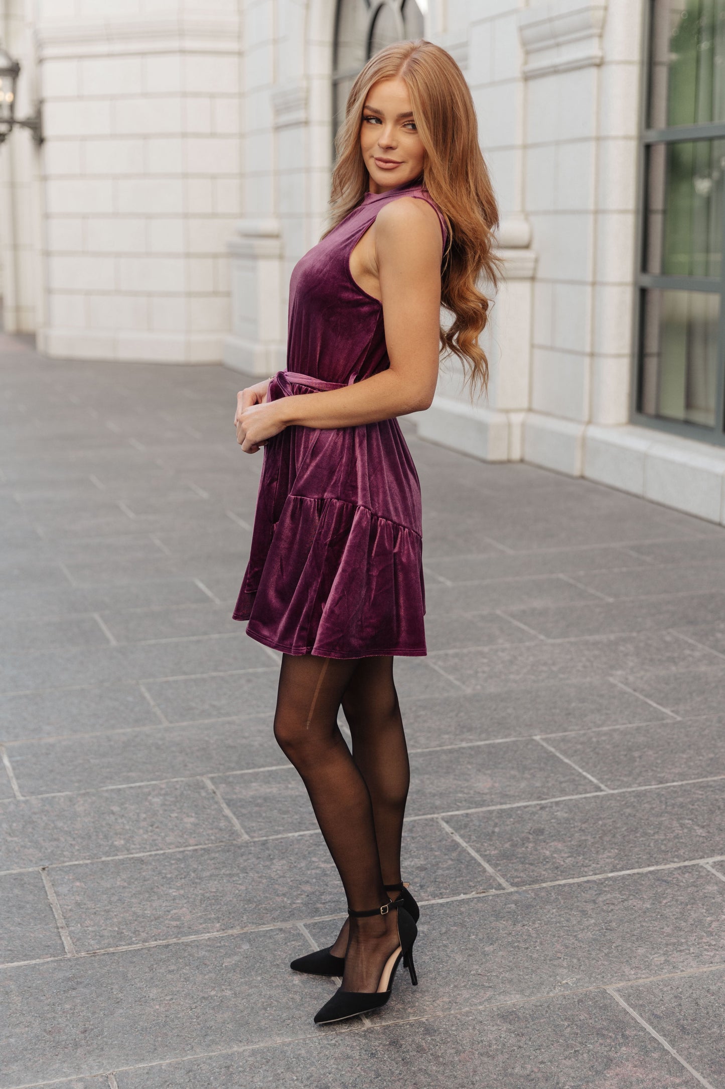 Bow & Bliss Velvet Dress