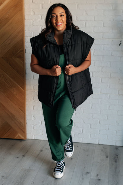 Effortlessly Yours Strappy Jumpsuit in Dark Green