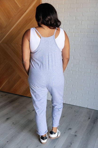 Effortlessly Yours Strappy Jumpsuit in Heather Grey