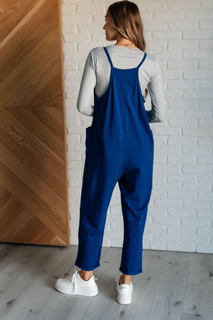 Effortlessly Yours Strappy Jumpsuit in Light Navy