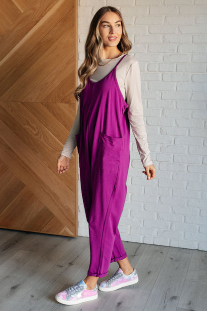 Effortlessly Yours Strappy Jumpsuit in Light Plum