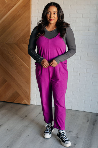 Effortlessly Yours Strappy Jumpsuit in Light Plum