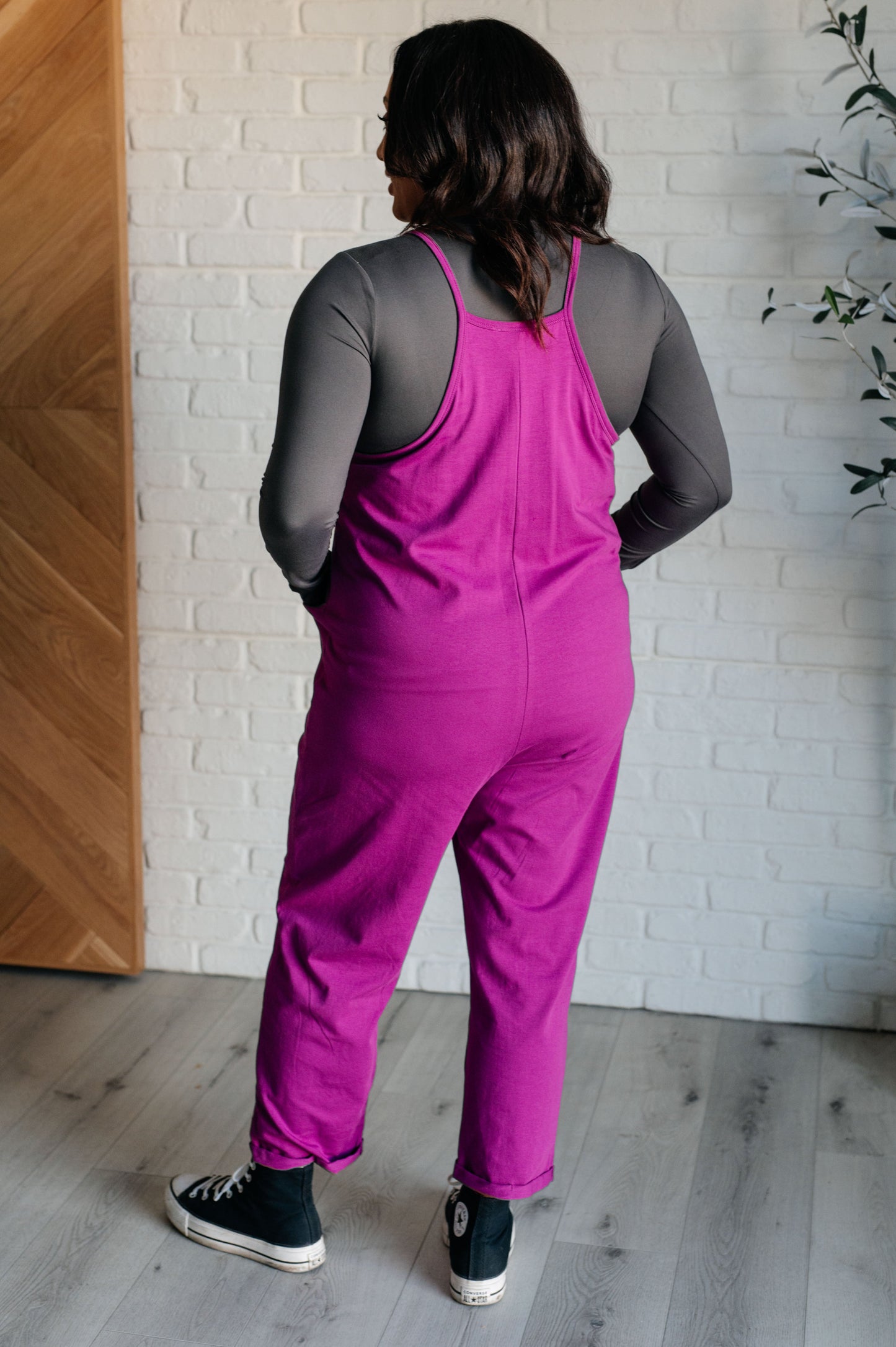 Effortlessly Yours Strappy Jumpsuit in Light Plum