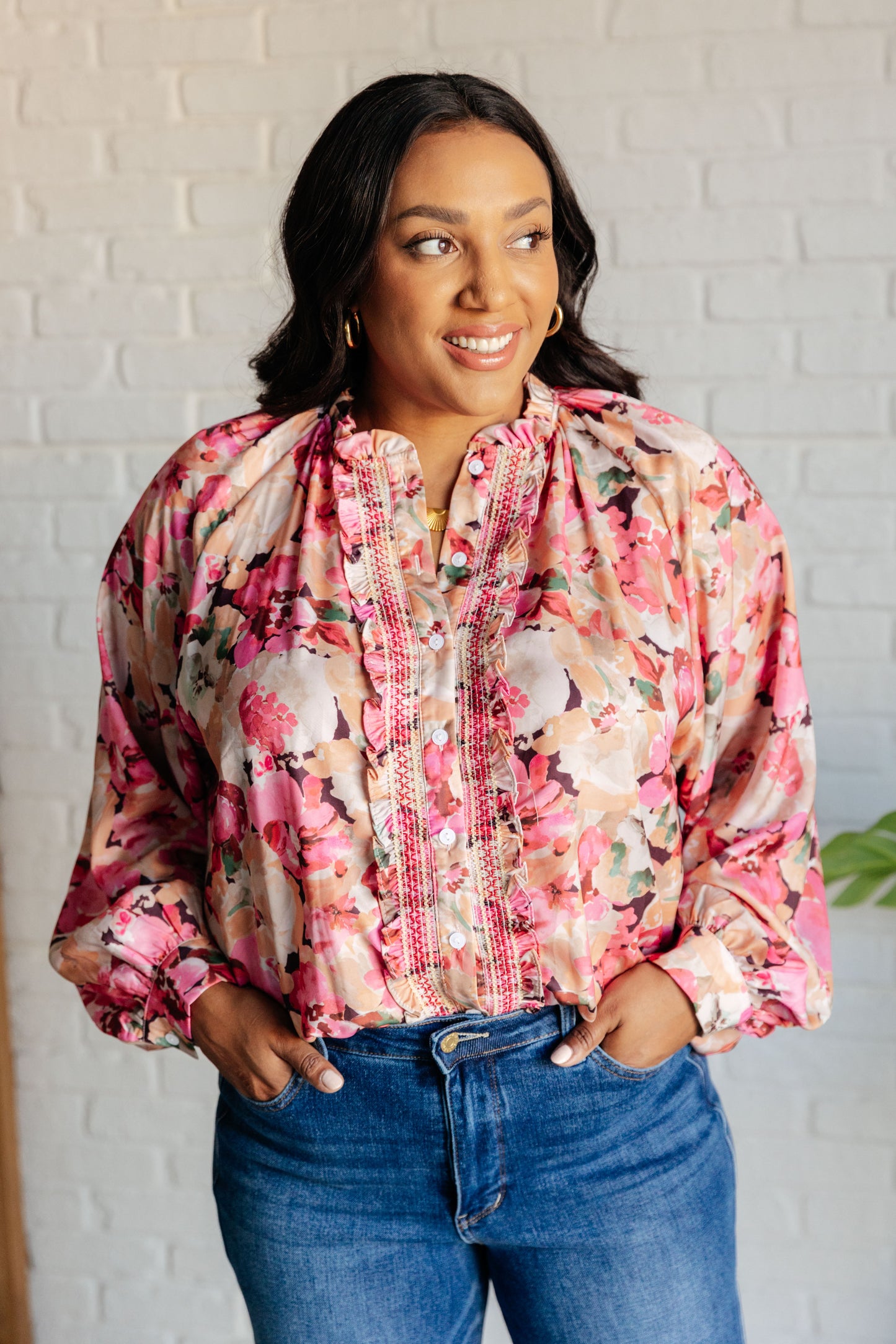 Radiant Floral Elegance Blouse