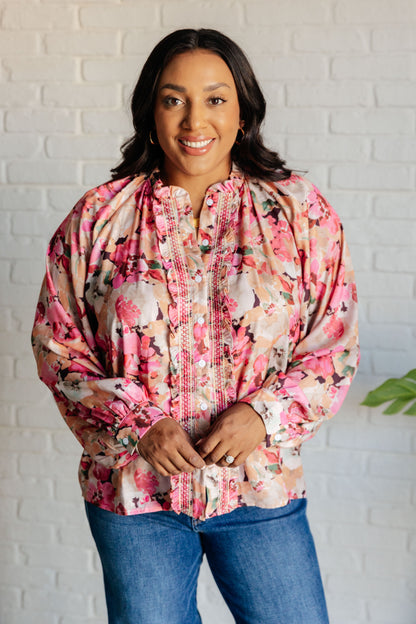 Radiant Floral Elegance Blouse