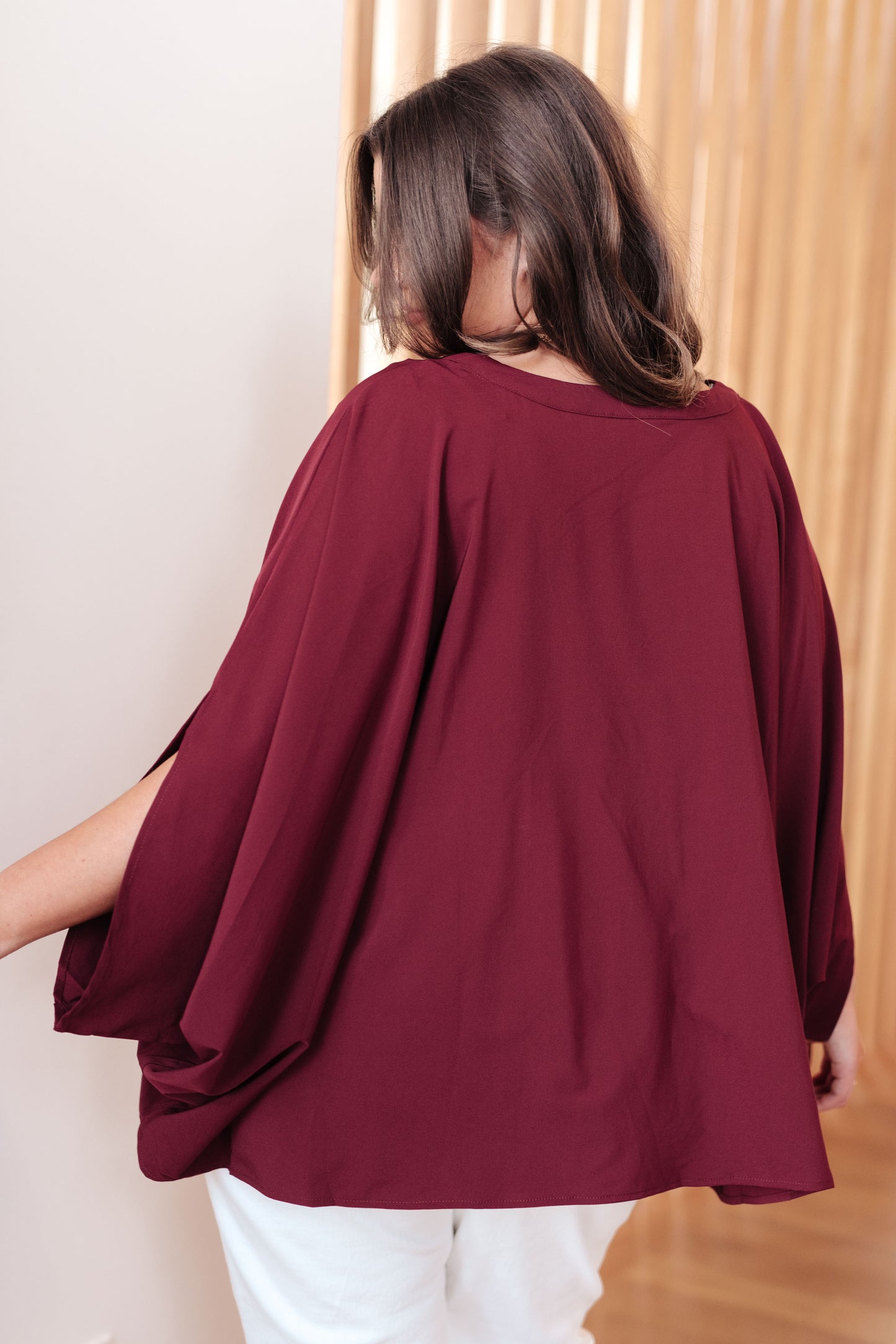 Effortless Allure Blouse in Wine