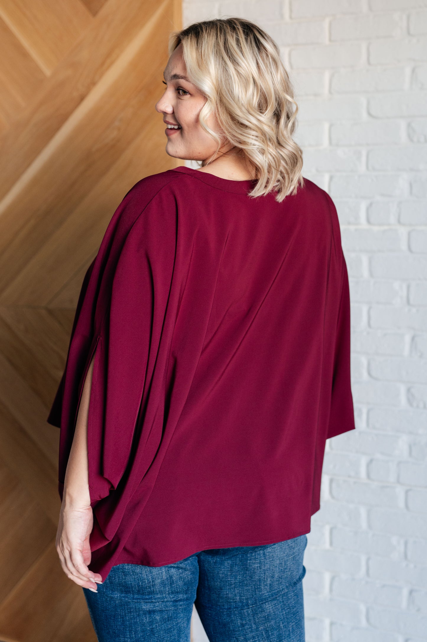 Effortless Allure Blouse in Wine