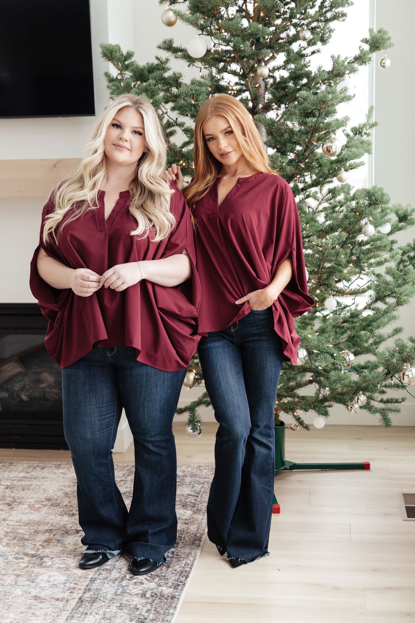 Effortless Allure Blouse in Wine