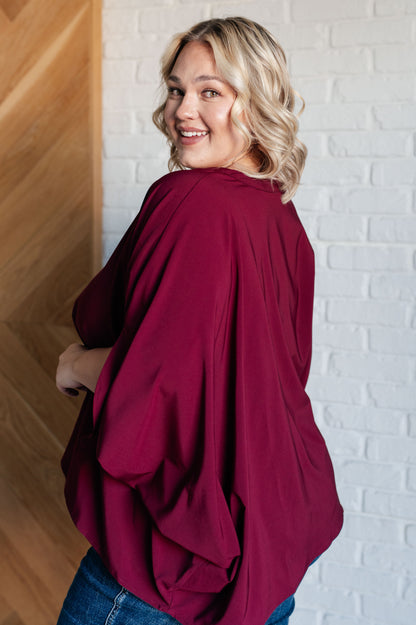 Effortless Allure Blouse in Wine