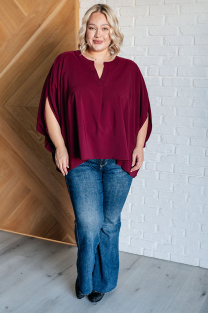 Effortless Allure Blouse in Wine