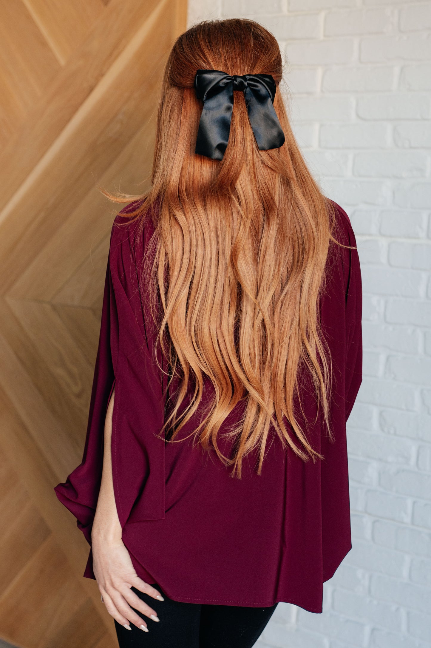 Effortless Allure Blouse in Wine