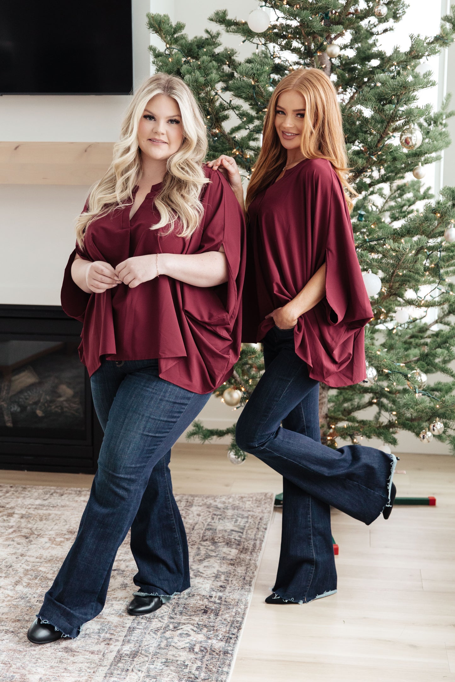 Effortless Allure Blouse in Wine