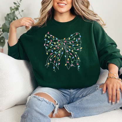 “Bow Lights” Graphic Sweater