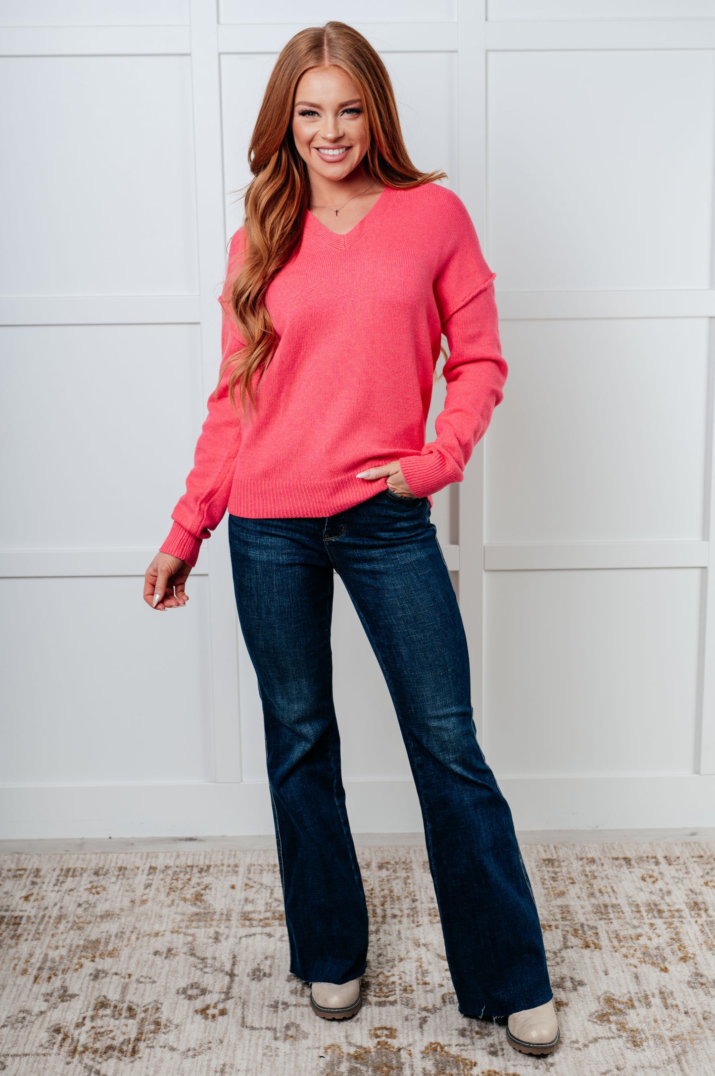 Chic Clarity V-Neck Sweater