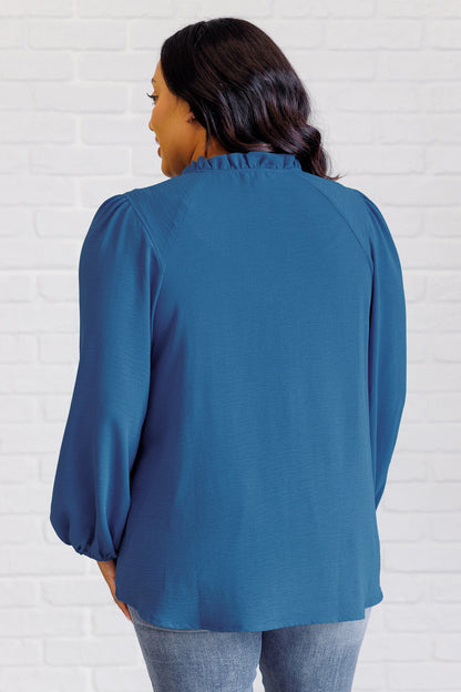 Faithful Tie-Back Ruffle Blouse