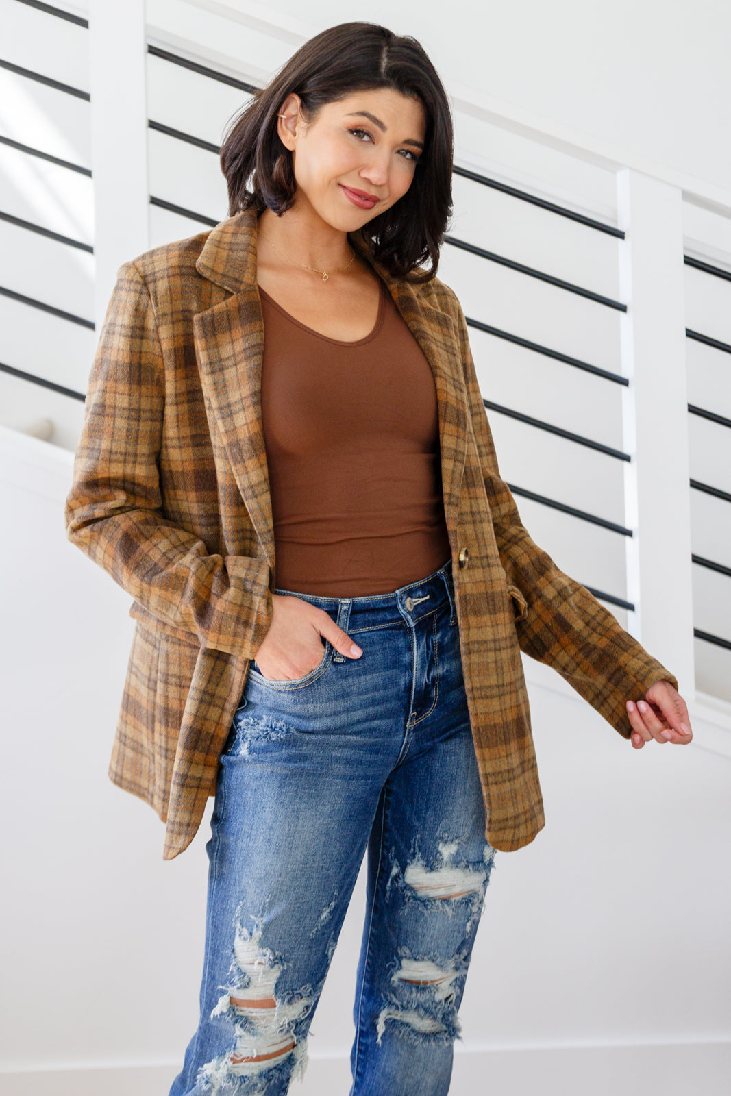 Chic Authority Plaid Blazer