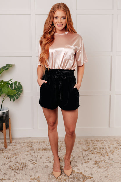 Luxe Wrap Velvet Shorts