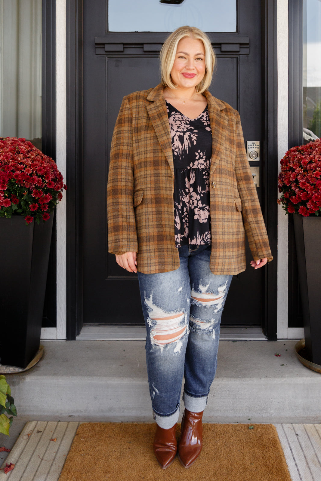 Chic Authority Plaid Blazer