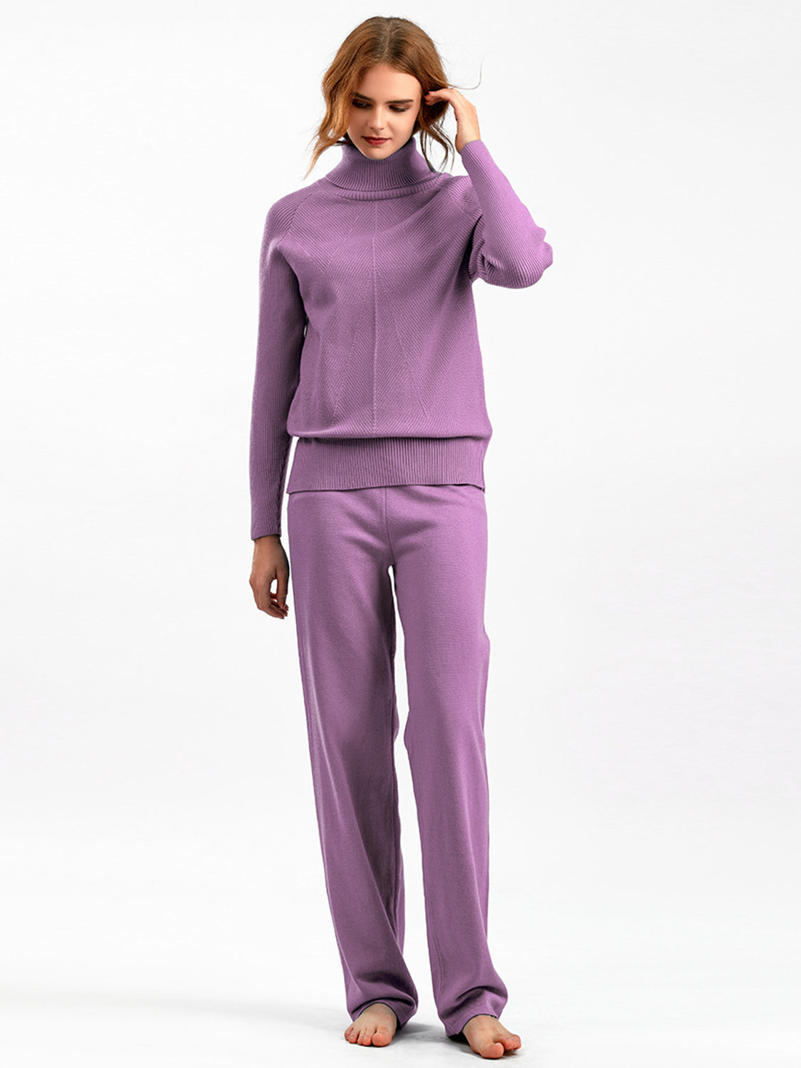 CozyChic Turtleneck Pants Set