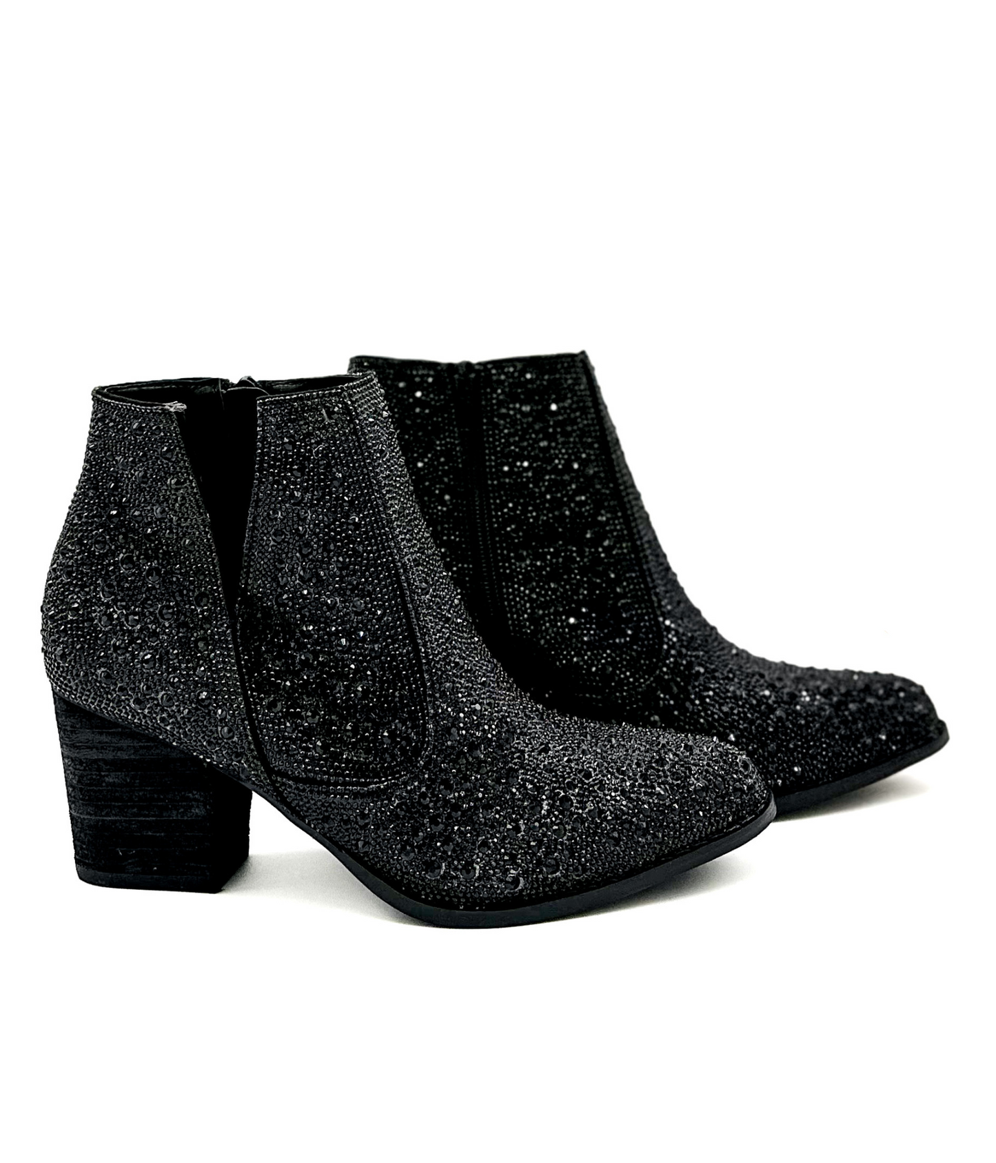 Dazzling Night Rhinestone Booties