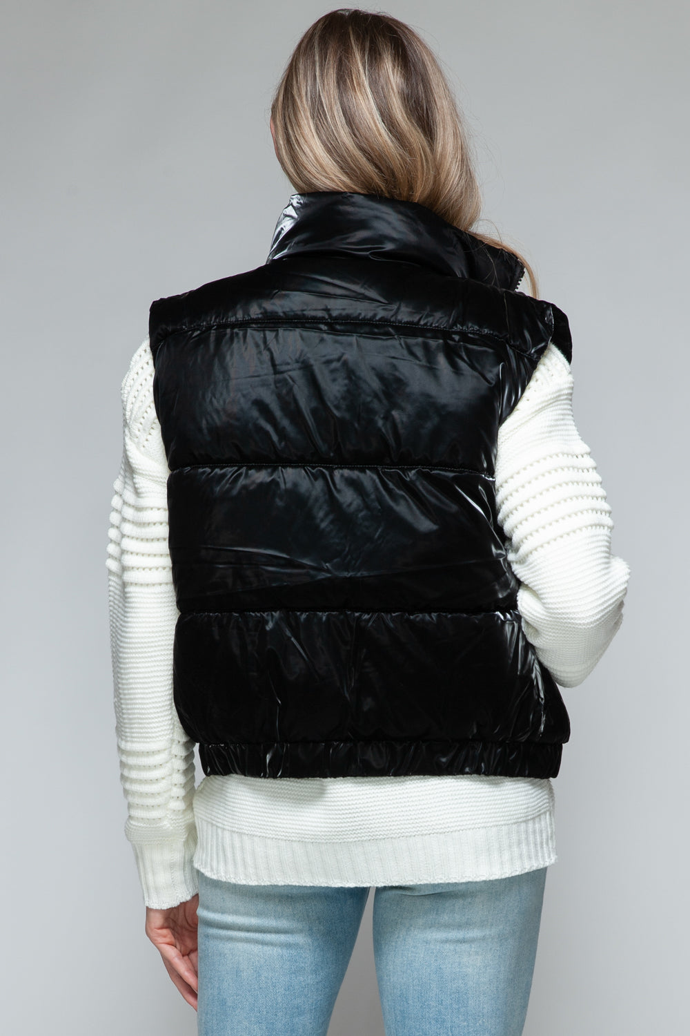 Posh Quilted Vest - Black