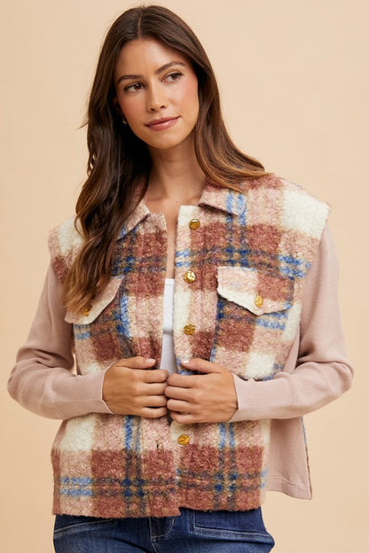 Plaid Luxe Faux Fur Shacket