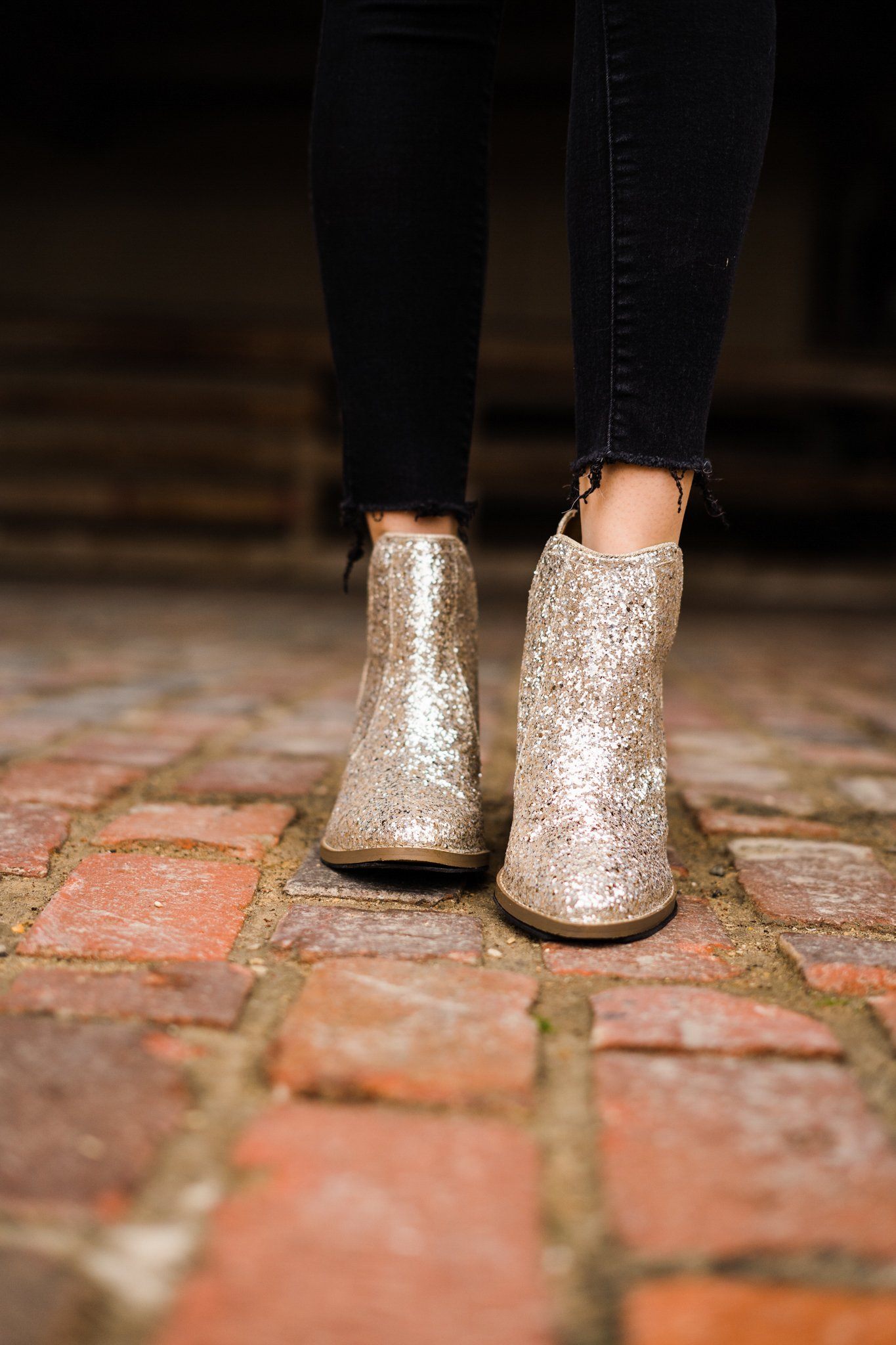 Golden Hour Glitter Booties