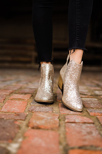 Golden Hour Glitter Booties