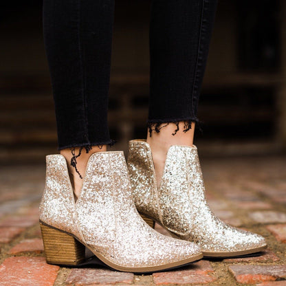 Golden Hour Glitter Booties