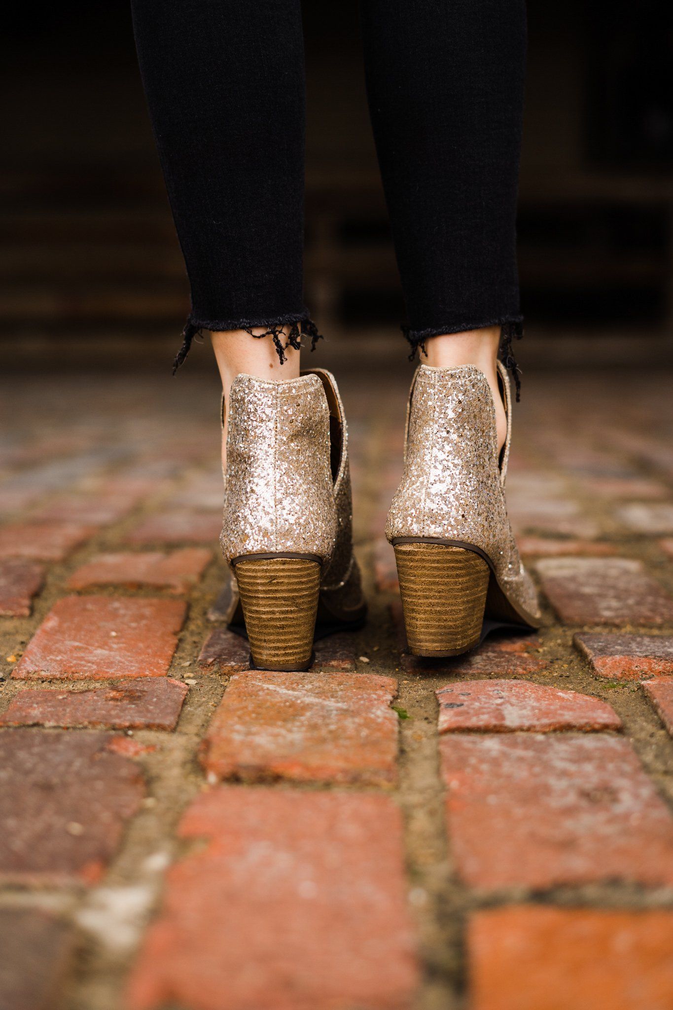 Golden Hour Glitter Booties