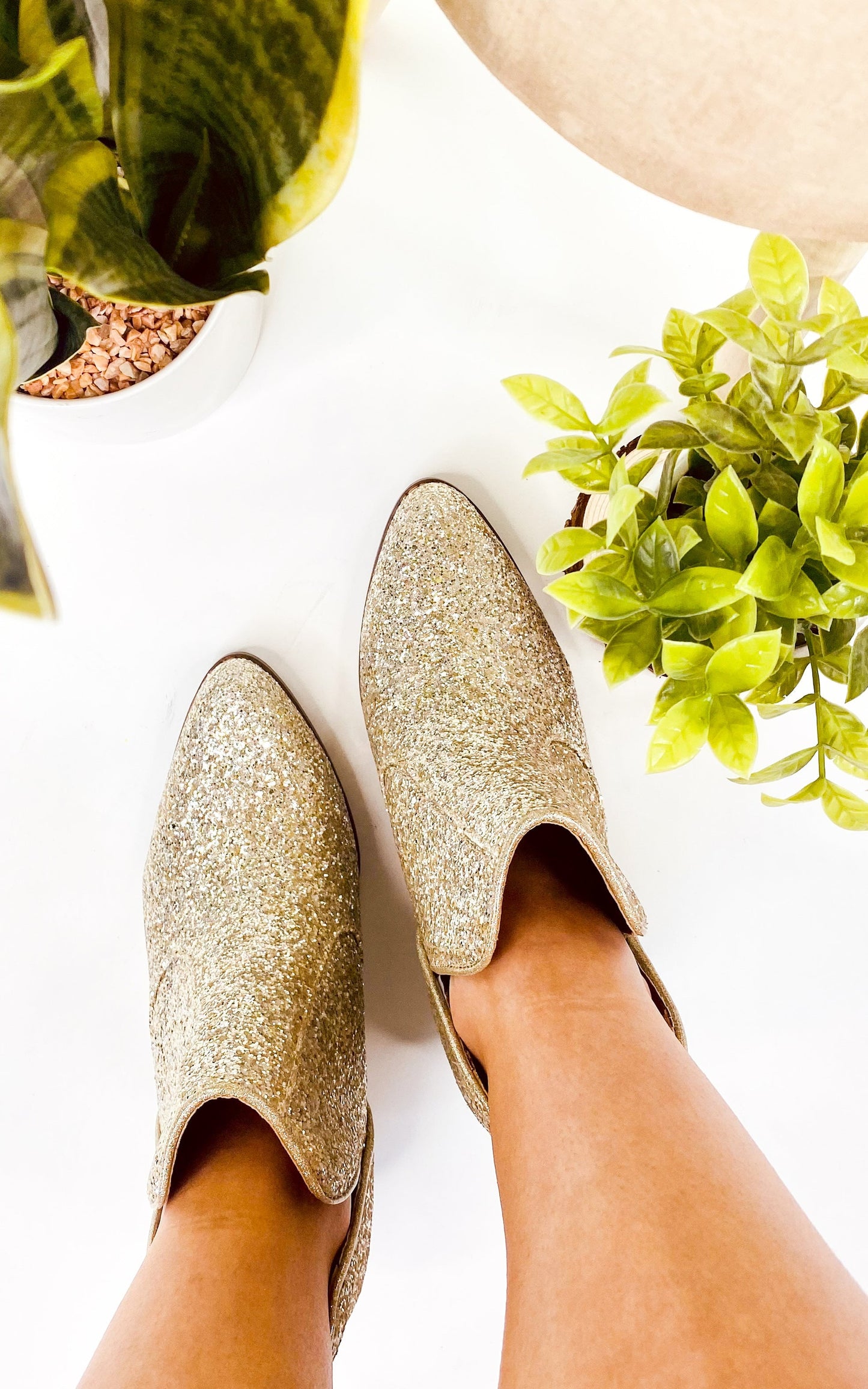 Golden Hour Glitter Booties