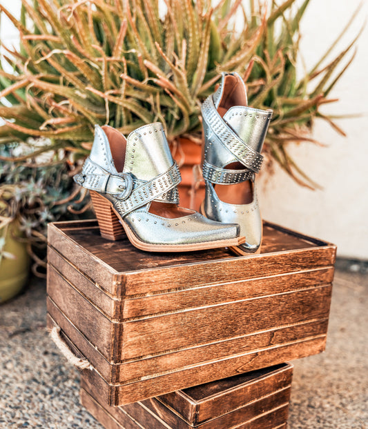 Silver Fantasia Ankle Boots