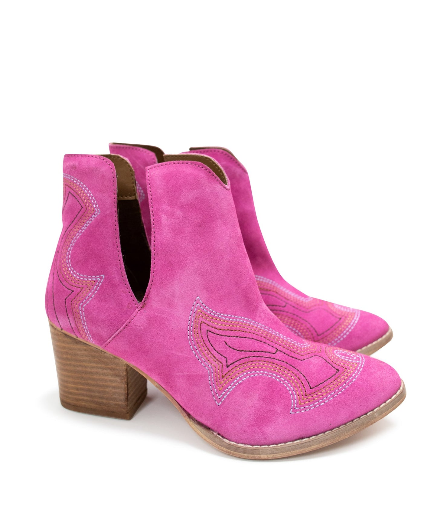 Sleek Sophistication Ankle Boots - Magenta