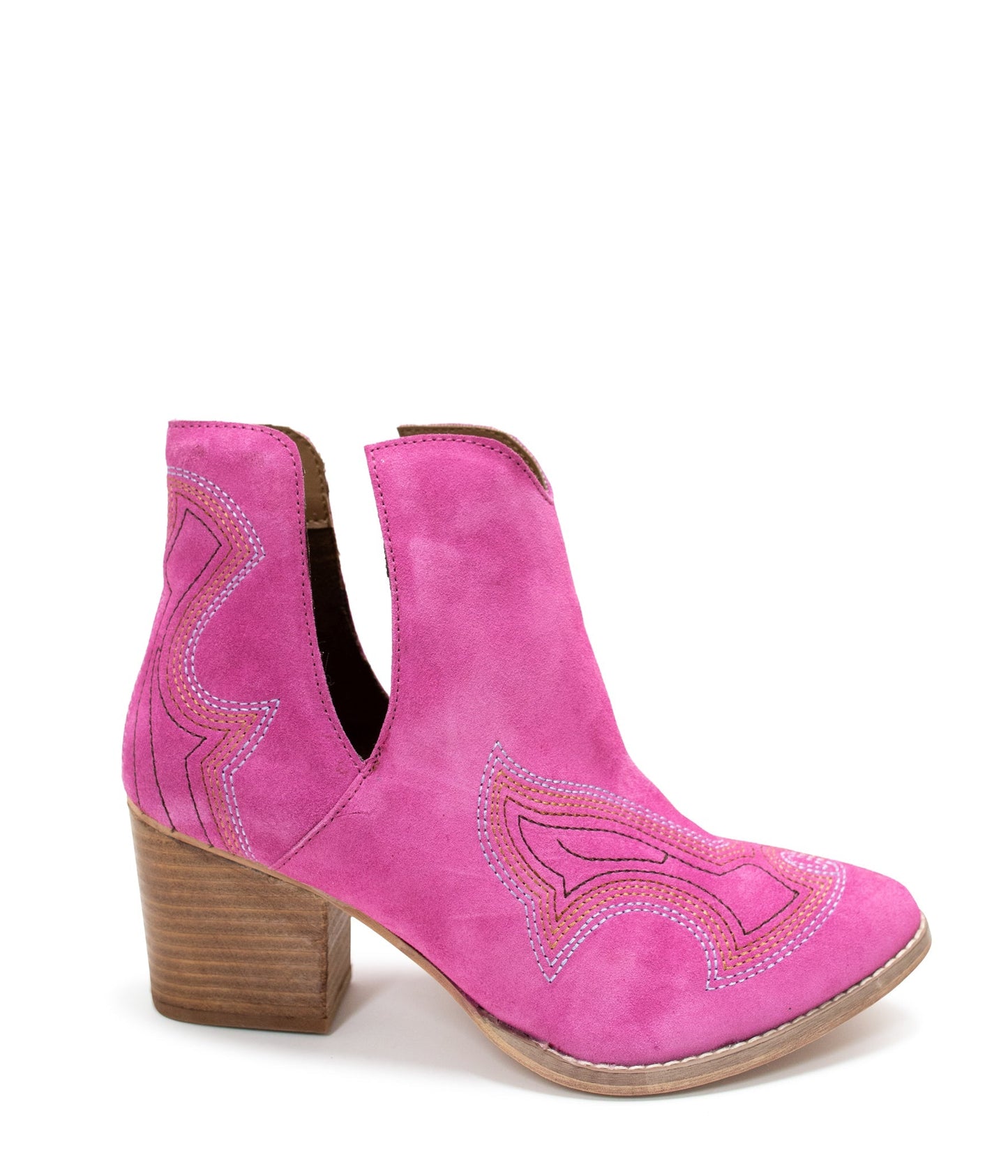 Sleek Sophistication Ankle Boots - Magenta