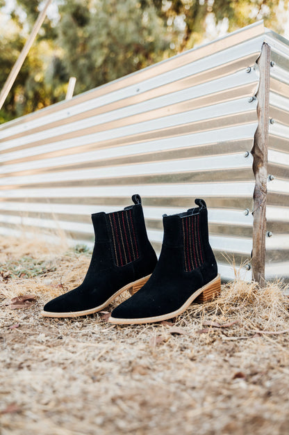 Sloane Suede Ankle Boots in Black