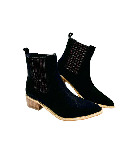 Sloane Suede Ankle Boots in Black