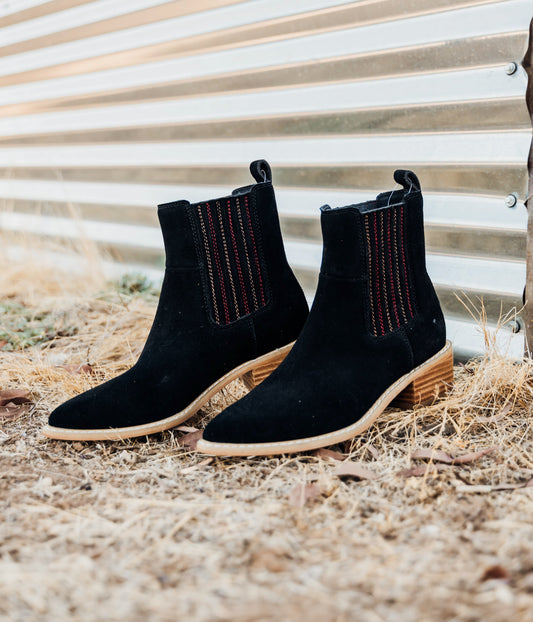 Sloane Suede Ankle Boots in Black