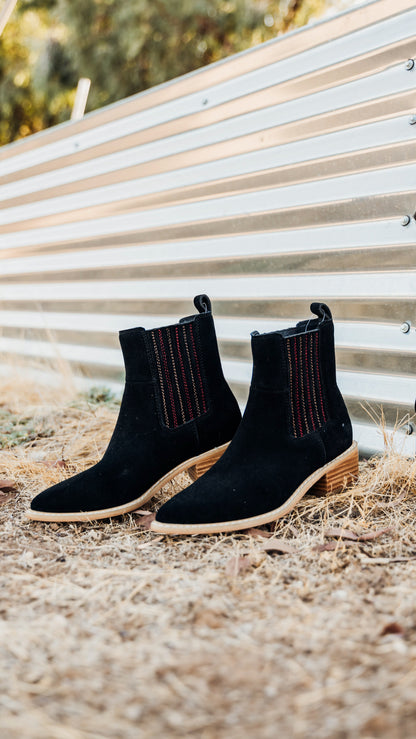 Sloane Suede Ankle Boots in Black