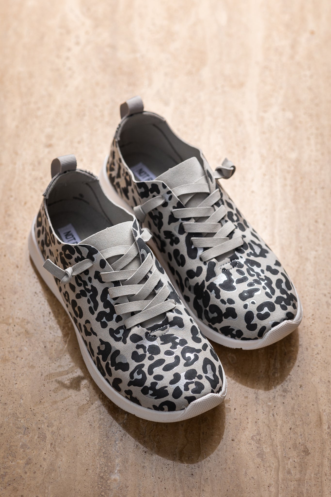 Savannah Style Grey Leopard Sneakers - Redtop