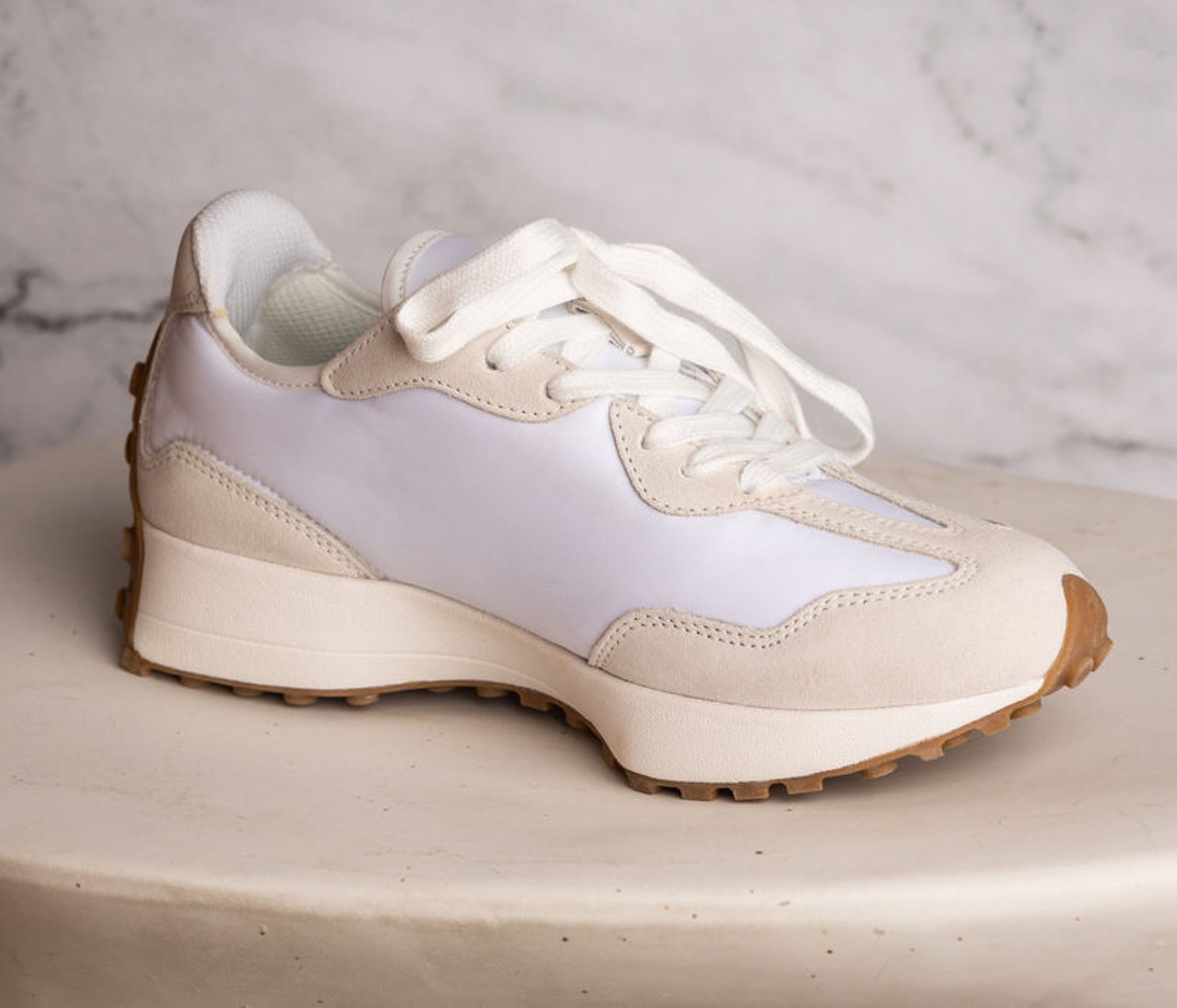 Minimalist Movement White Sneakers - Redtop