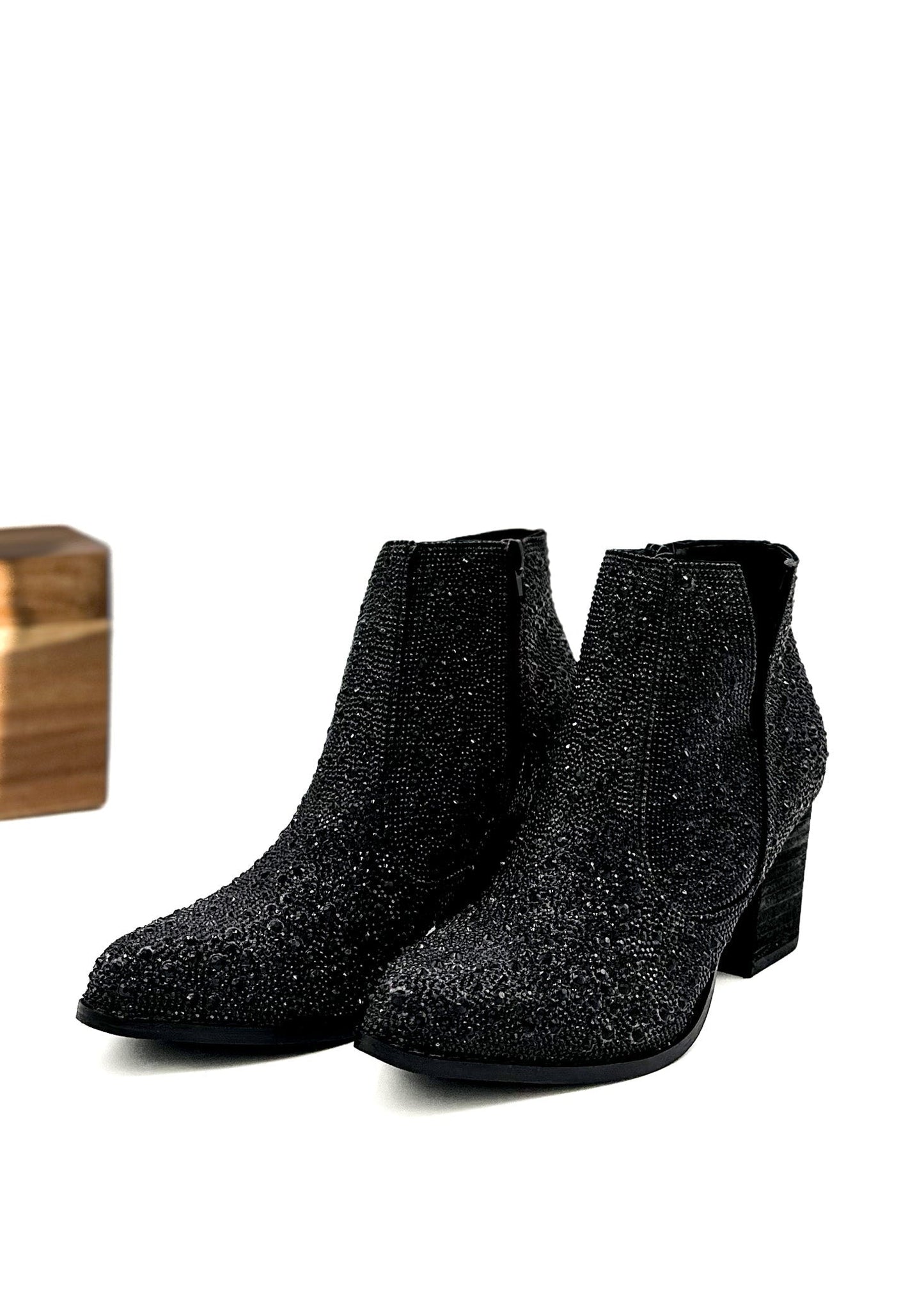 Dazzling Night Rhinestone Booties