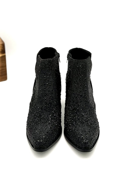 Dazzling Night Rhinestone Booties