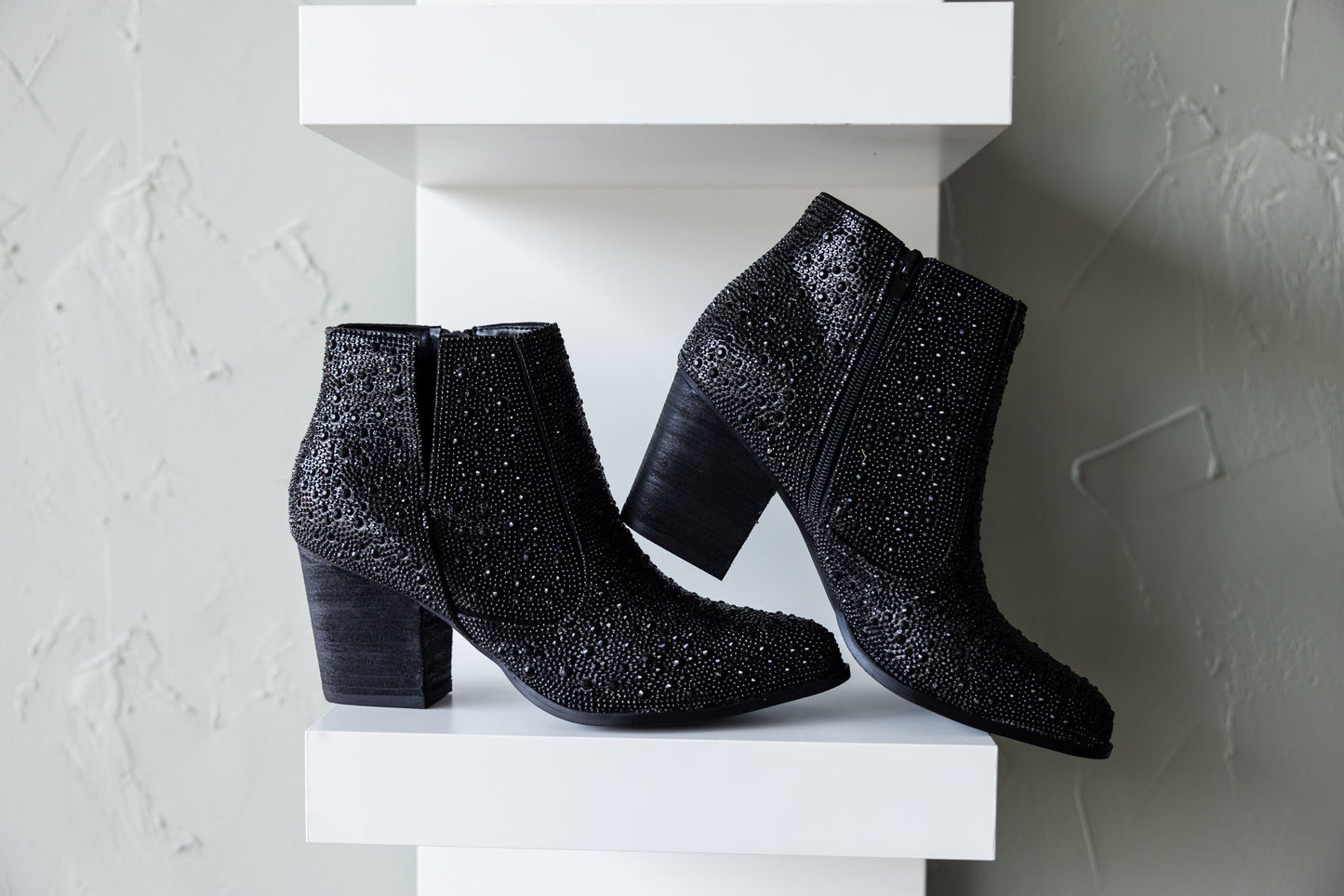 Dazzling Night Rhinestone Booties