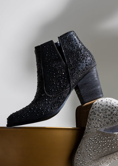 Dazzling Night Rhinestone Booties